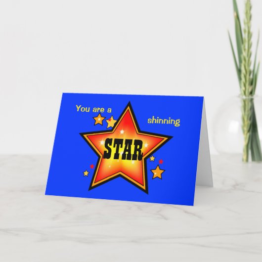 Wenskaart Shinning Star Award Kaart (Voorkant)
