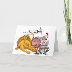 Wenskaart - Sint-Joris en de draak Bedankkaart
