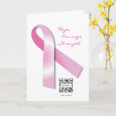 Wenskaart Sjabloon Borstkanker bewustzijn (Gele Bloem)