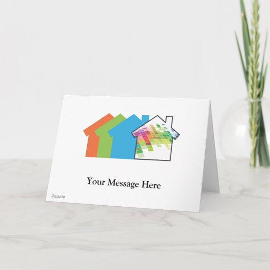 Wenskaart Sjabloon Huis makelaars (Achterkant)