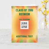 Wenskaart Sjabloon klasse reünie (Gele Bloem)