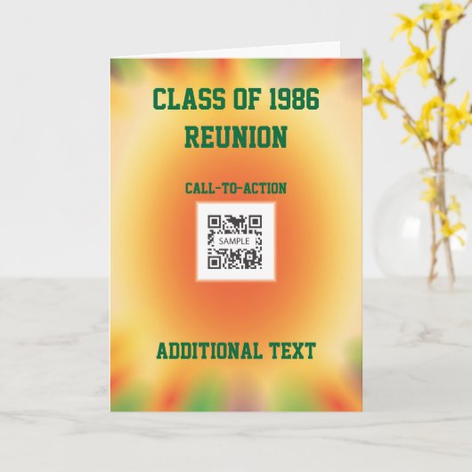 Wenskaart Sjabloon klasse reünie (Gele Bloem)