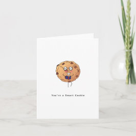 Wenskaart, slimme cookie wenskaart, schattig kaart