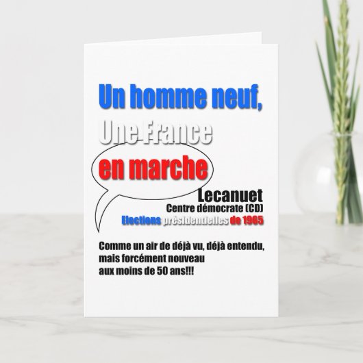 Wenskaart Slogan En Marche Kaart (Voorkant)