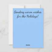 Wenskaart - Sneeuwman Laat het sneeuwen Feestdagenkaart (Achterkant)