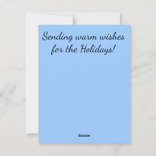 Wenskaart - Sneeuwman Laat het sneeuwen Feestdagenkaart (Achterkant)