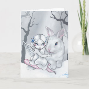 wenskaart "Snow Bunny" Feestdagen Kaart