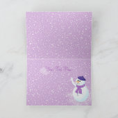 Wenskaart Snowman en Snowflakes Feestdagen Kaart (Binnen)