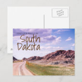 Wenskaart South Dakota Briefkaart (Voorkant / Achterkant)