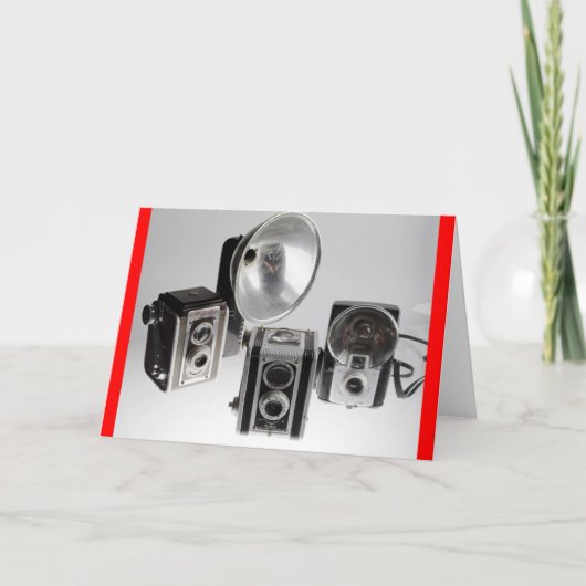 Wenskaart, spatie, met Antiek camera's Kaart (Voorkant)
