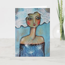 Wenskaart - Speelse Meisje dat Poseert Kaart