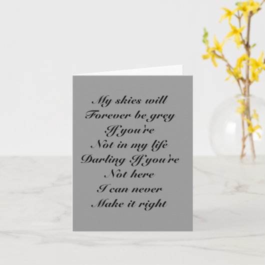 Wenskaart splitsen kaart (Gele Bloem)