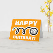 Wenskaart sportdag | Volleybalontwerp Kaart (Gele Bloem)