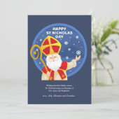 Wenskaart St. Nicholas Day Feestdagenkaart (Staand voorkant)