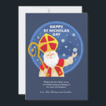 Wenskaart St. Nicholas Day Feestdagenkaart<br><div class="desc">Een feestelijke Sint-Nicolaas-dagkaart die perfect geschikt is om te delen. (Wintervector gemaakt door freepik - www.freepik.com). De kaart kan eenvoudig worden aangepast met de opties voor tekst, lettertype, tekenkleur en papiervorm. Niet precies wat je zoekt? Al onze producten kunnen zonder extra kosten op maat worden ontworpen om aan uw behoeften...</div>