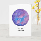 wenskaart "Stay Wild Moon Child" Kaart (Gele Bloem)