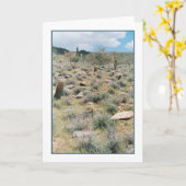 Wenskaart Stenen overspoelen Kaart (Gele Bloem)