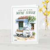 Wenskaart - Succes in je nieuwe huis Kaart (Gele Bloem)