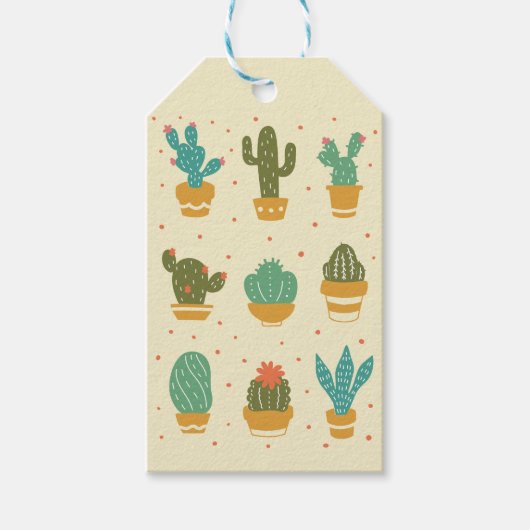 Wenskaart SUCCULENTS Cadeaulabel (Voorkant)