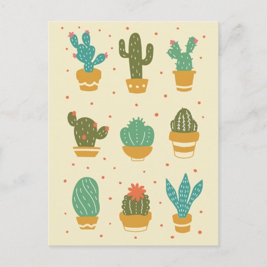 Wenskaart SUCCULENTS Feestdagenkaart (Voorkant)