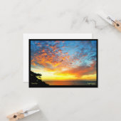 wenskaart, Sunset, Makua Cabin, Makena, Maui Kaart (Voorkant / Achterkant in situ)