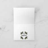 Wenskaart - Tekst omlijst in Holly Branches Kaart (Binnen)