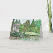 Wenskaart- Temple Swan Pond, Morris Arboretum Kaart (Voorkant)