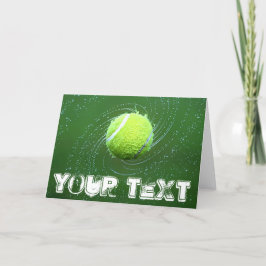 Wenskaart Tennis Ball en Custom Text Kaart