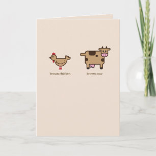 Wenskaart ter gelegenheid van de bruine koe kaart