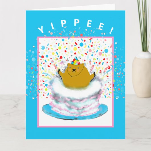 wenskaart ter gelegenheid van de verjaardag van de kaart (Voorkant)