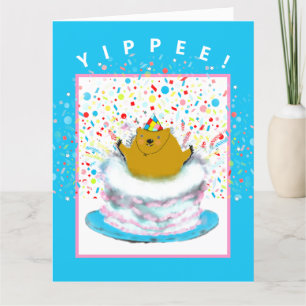 wenskaart ter gelegenheid van de verjaardag van de kaart