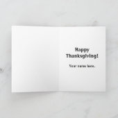 Wenskaart  Thanksgiving Humor Feestdagen Kaart (Binnen)