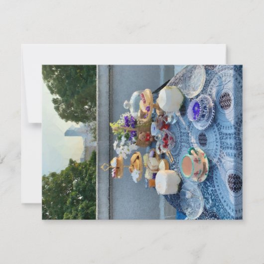 wenskaart theepartij kaart (Voorkant)