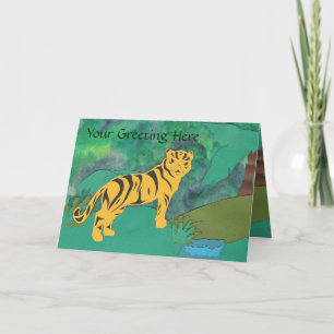 Wenskaart Tiger Kaart