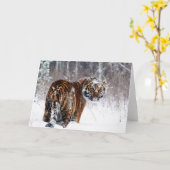 Wenskaart Tiger Kaart (Gele Bloem)