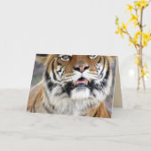 Wenskaart Tiger Kaart (Gele Bloem)