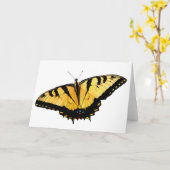 Wenskaart Tiger Swallowtail Kaart (Gele Bloem)