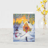 Wenskaart "Top Hat Kit Kat" Kaart (Gele Bloem)