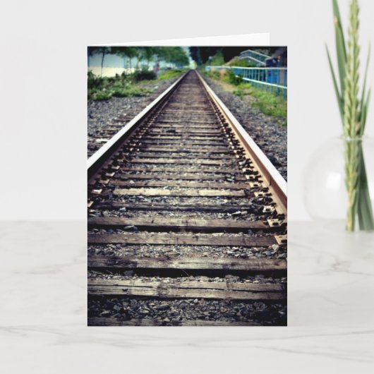 Wenskaart treinspoor kaart (Voorkant)