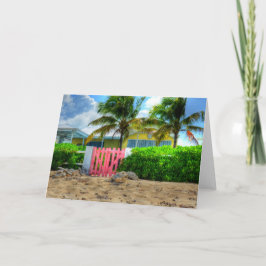 Wenskaart Tropisch roze gewas Kaart