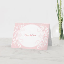 Wenskaart, trouwuitnodiging, roze, bloem-