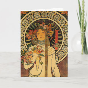 Wenskaart - Tsjechische Art Nouveau Kaart