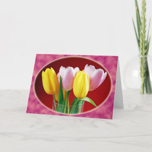Wenskaart tulpen kaart