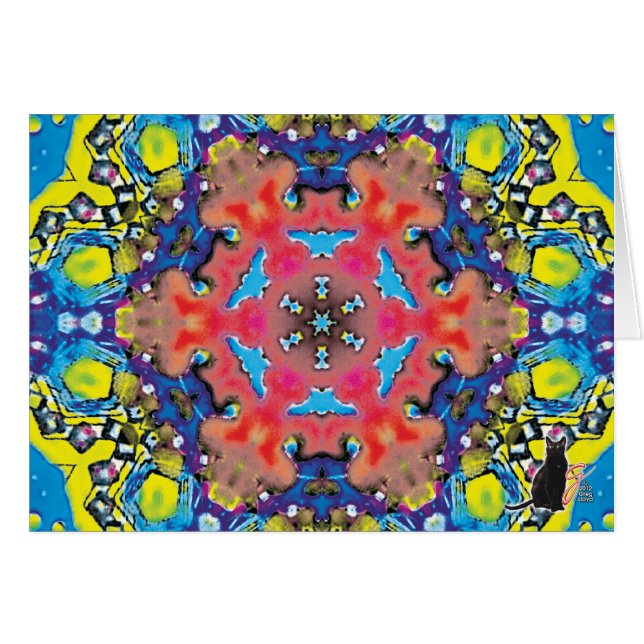 Wenskaart tussen Kaleidoscoop (Voorkant Horizontaal)