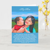 Wenskaart tussen moeder en baby3 kaart (Gele Bloem)