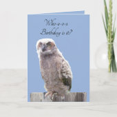 Wenskaart - Uil Verjaardagswensen Kaart (Voorkant)