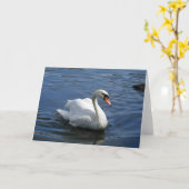 Wenskaart uit de familie Mute Swan Kaart (Gele Bloem)