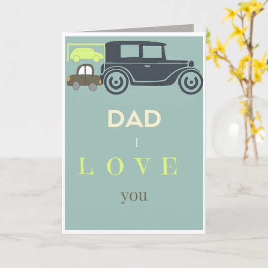 Wenskaart vaders dag kaart (Gele Bloem)