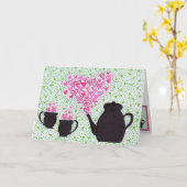 Wenskaart - Valentijn Tea Kaart (Gele Bloem)