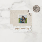 Wenskaart Valentijnsdag aangepast fotobericht Notitiekaartje (Voorkant / Achterkant in situ)